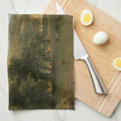 ロッキー山脈、ランダーのピークby Albert Bierstadt キッチンタオル (四つ折り)