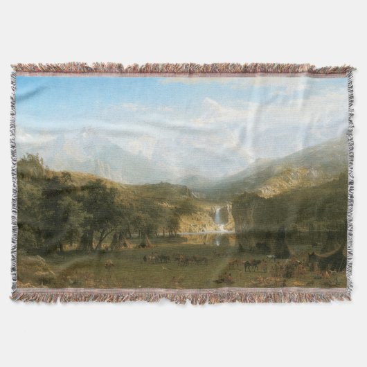 ロッキー山脈、ランダーのピークby Albert Bierstadt スローブランケット (正面)