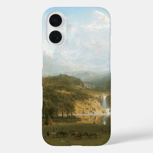 ロッキー山脈、ランダーのピークby Albert Bierstadt Case-Mate iPhoneケース (裏面)