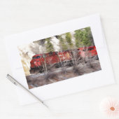 ロッキー山脈 長方形シール (封筒)