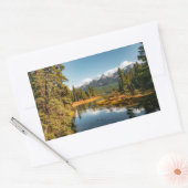 ロッキー山脈 長方形シール (封筒)