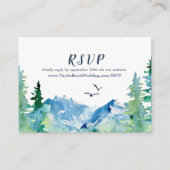 ロッキー山行き先結婚式ウェブサイトRSVP エンクロージャーカード (正面)