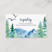 ロッキー山行き先結婚式ギフトレジストリ エンクロージャーカード (正面)
