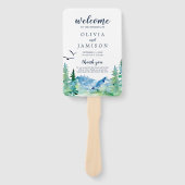 ロッキー山行き先結婚式プログラムファン ハンドファン (正面)