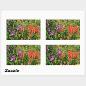 ロッキー山野花 長方形シール (シート)