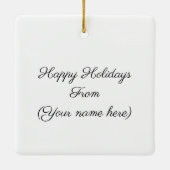 ロッキー山馬のクリパーソナライズされたスウマ科のマス セラミックオーナメント (裏面)