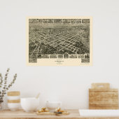 ロッキー山NCパノラママップ – 1907 ポスター (キッチン)