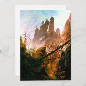 ロッキー川の渓谷、有名な素晴らしアート絵画ズ シーズンカード (正面/裏面)