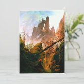 ロッキー川の渓谷、有名な素晴らしアート絵画ズ シーズンカード (スタンド正面)