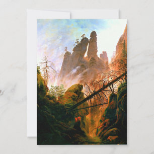 ロッキー川の渓谷、有名な素晴らしアート絵画ズ シーズンカード