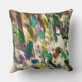 ロッキー擦り切れたカラフル、マットとサテンの間の擦れ合い クッション (裏面)