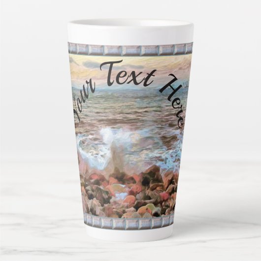 ロッキー波0742 カフェラテマグ (正面)