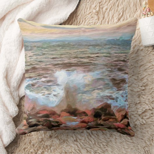 ロッキー波0742 クッション (ブランケット)