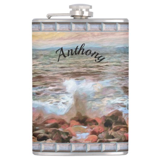 ロッキー波0742 フラスク (正面)