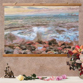 ロッキー波0742 吊り下げ型タペストリー