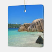 ロッキー海と美しい熱帯ビーチ セラミックオーナメント (左)