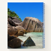 ロッキー海と美しい熱帯ビーチ ノートブック (裏面)