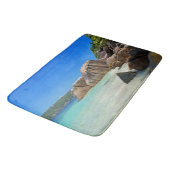 ロッキー海と美しい熱帯ビーチ バスマット (アングル)