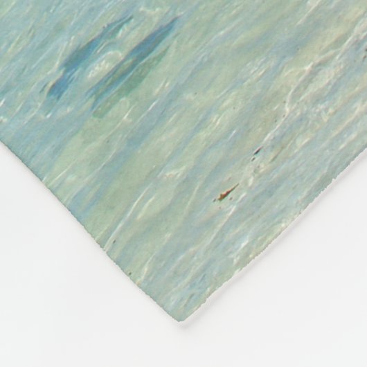 ロッキー海と美しい熱帯ビーチ フリースブランケット (角)