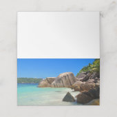 ロッキー海と美しい熱帯ビーチ プレイスカード (外部開封)