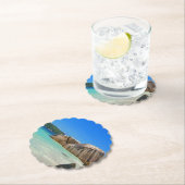 ロッキー海と美しい熱帯ビーチ ペーパーコースター (インサイチュ)