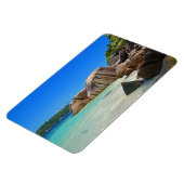 ロッキー海と美しい熱帯ビーチ マグネット (左側)