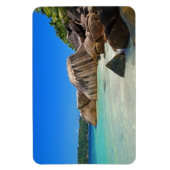 ロッキー海と美しい熱帯ビーチ マグネット (縦)