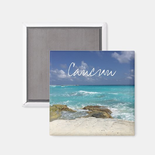 ロッキー海ウェーブズカンクンメキシコビーチ マグネット (正面/裏面)
