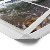 ロッキー海コーストと波のある窓枠 ポスター (角)