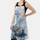 ロッキー海岸線沿いの月光の灯台 エプロン (インサイチュ)