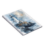 ロッキー海岸線沿いの月光の灯台 ノートブック (右側)