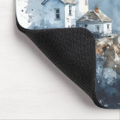 ロッキー海岸線沿いの月光の灯台 マウスパッド (コーナー)