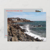 ロッキー海岸線 – York Harbor, Maineはがき ポストカード (正面/裏面)
