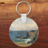 ロッキー海岸(ポール・ゴーギャン著、ヴィンテージ印象派) キーホルダー (正面)