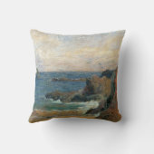 ロッキー海岸(ポール・ゴーギャン著、ヴィンテージ印象派) クッション (裏面)