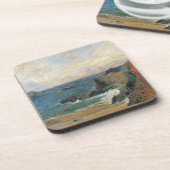 ロッキー海岸(ポール・ゴーギャン著、ヴィンテージ印象派) コースター (左側)