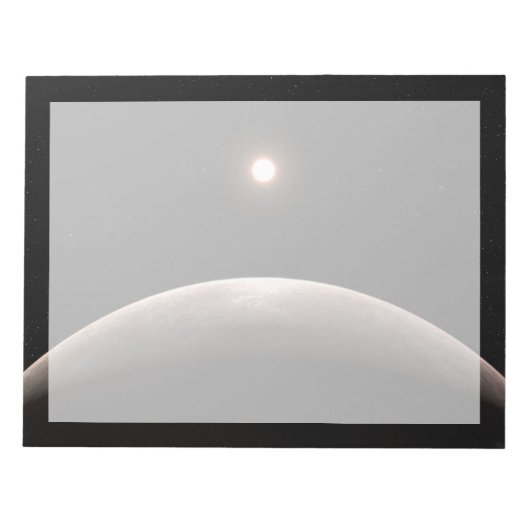 ロッキー系外惑星Lhs 475 Bとその主星。 ノートパッド (正面)