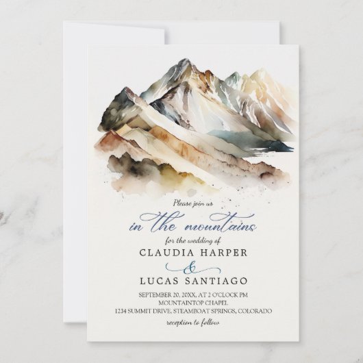 ロッキー結婚山 招待状 (正面)