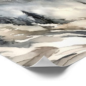 ロッキー絵を描山脈の煙たい松林 ポスター (角)