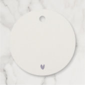 ロッキー雪の山の水彩風景結婚ズ フェイバータグ (裏面)