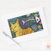 ロッキー、ロックスター猫の製品 長方形シール (封筒)