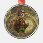 ロッキー | Steampunkリス メタルオーナメント (正面)