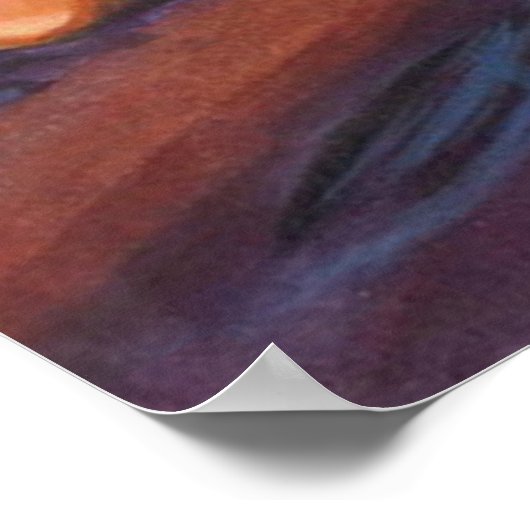 ロッキ絵を描ビーチ海岸線写真 ポスター (角)