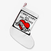 ロックいけなハウンド、地質学者、ストッキング スモールクリスマスストッキング (正面 (吊り時))