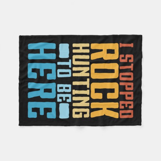 ロックおもしろいコレクショストップンIロック狩りGeolo フリースブランケット (正面(横))