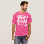 ロックおもしろい登山女子男性へ山屋内 Tシャツ (正面フル)