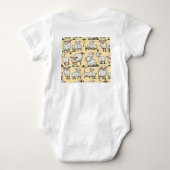 "ロックおもしろい" ベビーボディスーツ (裏面)