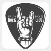 ロックが大好き スクエアシール (正面)