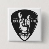 ロックが大好き 缶バッジ (正面)