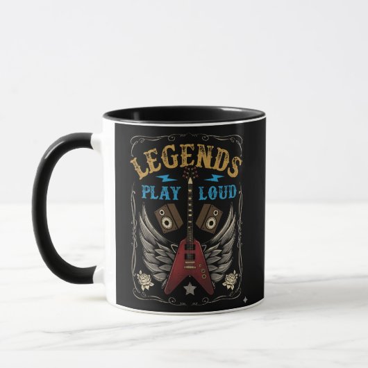 ロックが大音量で流れる マグカップ (左)